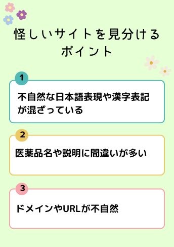 怪しいサイトを見分けるポイント